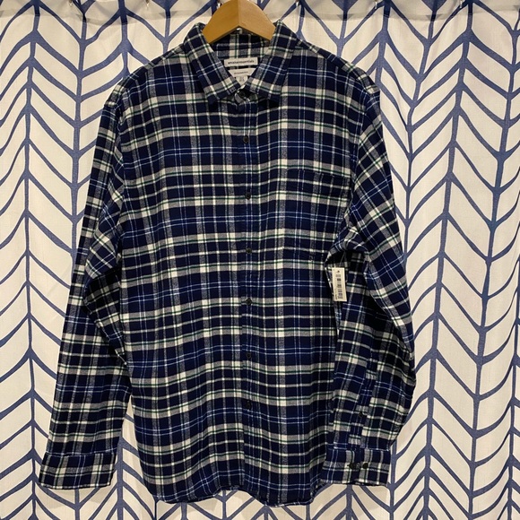 Generic Men’s Blue/Green/White Flannel - Picture 1 of 4